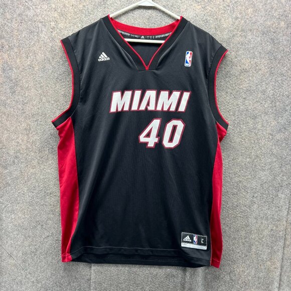 adidas Other - Udonis Haslem Miami Heat Jersey Men Large Black Adidas #40 NBA Throwback Vintage